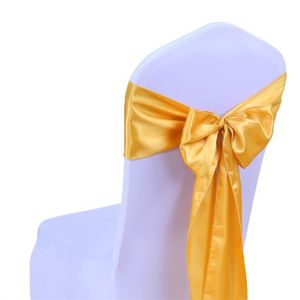 Pona /® Lot de 10 N/œuds de Chaise en Satin avec Bords ourl/és Noir Noeud Mariage c/ér/émonie r/éception Anniversaire f/ête d/écoration Ruban Cinq Coloris