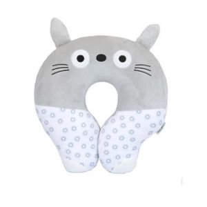 Chat Oreiller de Voyage Enfant Coussin de Cou Cadeau Ultra Doux Oreiller Cervical Animaux pour Douleurs au Cou de Sommeil pour Si/ège Voiture TGV Avion