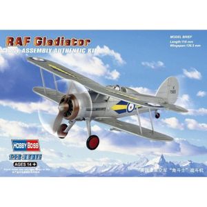 KIT MODÉLISME Kit de modèle d'avion RAF Gladiator échelle 1-72èm