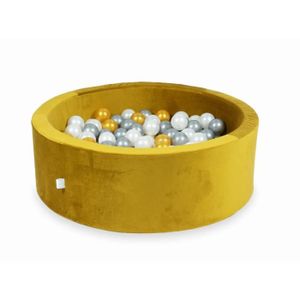 PISCINE À BALLES Mimii - Piscine À Balles (Velvet doré) 90X30cm-200 Balles (or, argent, perle)