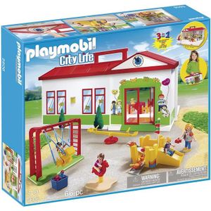 ASSEMBLAGE CONSTRUCTION Jeux de construction Playmobil - City Life - Jardin d'enfants transportable 5606