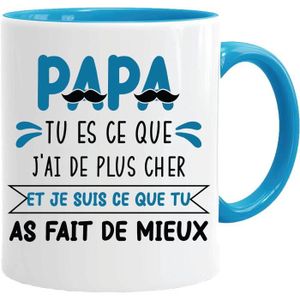 MUG - TASSE - MAZAGRAN Cadeau Papa Tasse | Papa Tu Es Que J'Ai De Plus Ch