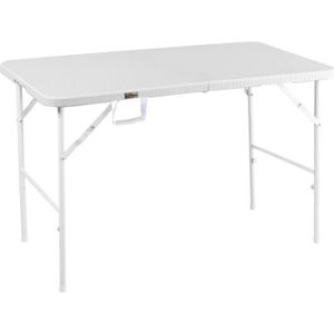 TABLE DE CAMPING HATTORO Table de camping Table de buffet pliante Table de jardin valise 120 cm Blanc