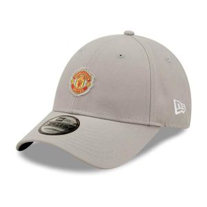 Casquette New Era 9FORTY Manchester United - Grise, Réglable, En Coton Recyclé Repreve