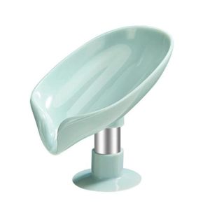 PORTE SAVON Porte savon en plastique Amovible Vidangeable Boîte à savon à ventouse Accessoires salle de bain Vert 13cmx8.7cm