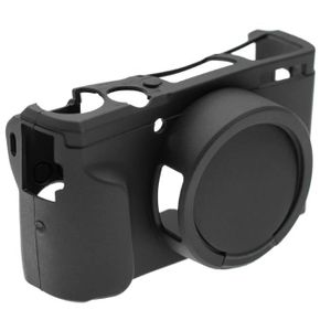 Etui de Protection avec Bandoulière en Cuir pour Appareil Photo Canon PowerShot G5 X Mark II G5X II Noir
