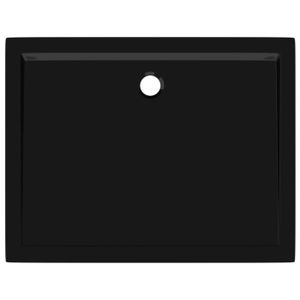 RECEVEUR DE DOUCHE Receveur de douche rectangulaire ABS Noir 80x100 cm - YOSOO - Seuil bas - Vidange standard 9 cm