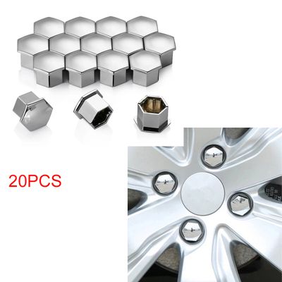 20Pcs Ecrou De Roue Couvercle De Jante Pour Peugeot 307 308 408 206 207 - Argent