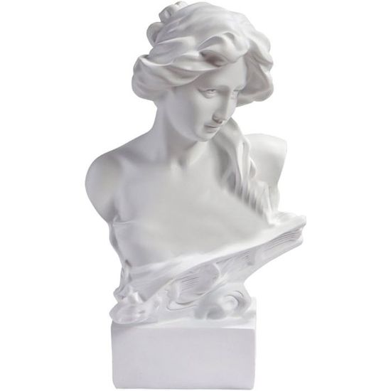 Statue grecque de tête de David de 5.9 pouces, buste romain
