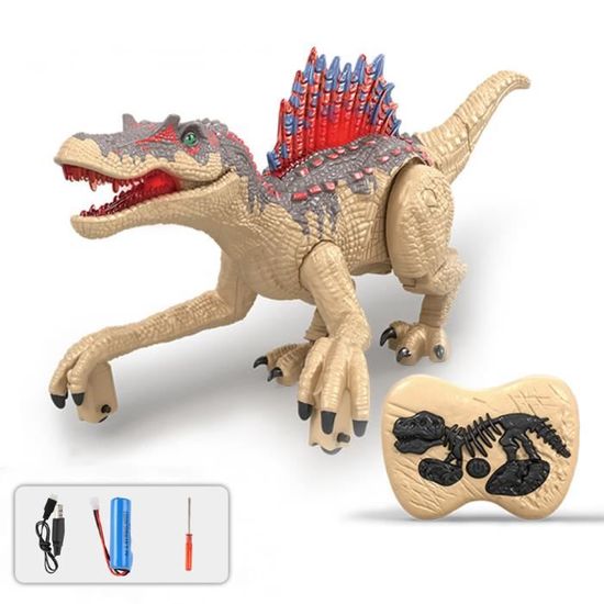 Dinosaure télécommandé 2.4G marchant et rugissant jouets réalistes de  dinosaure pour les enfants 