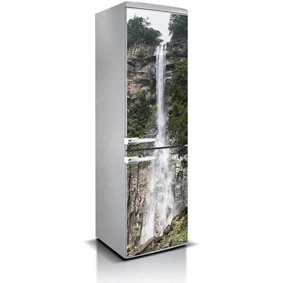 Autocollant Vinyle Pour Porte De Frigo - Motif Boomerang Vert/beige, Rétro, Amovible