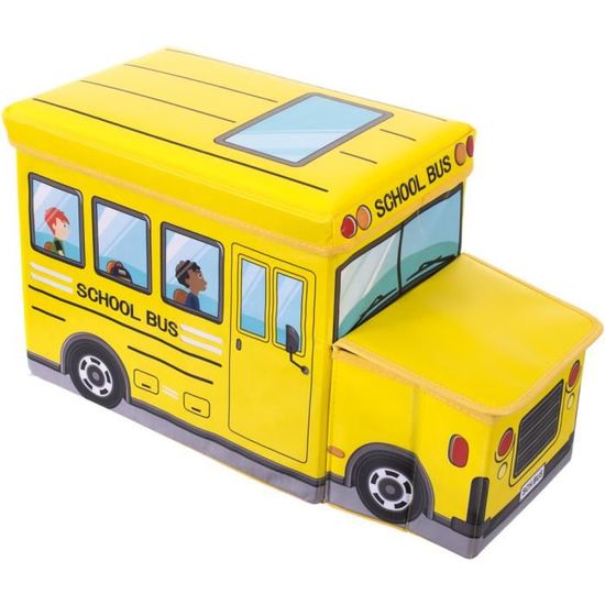 Coffre A Jouets Banquette Bus Jaune Achat Vente Coffre A