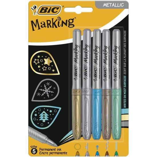 Marqueurs Permanents BIC Marking 2000 ECOlutions - Boîte De 12
