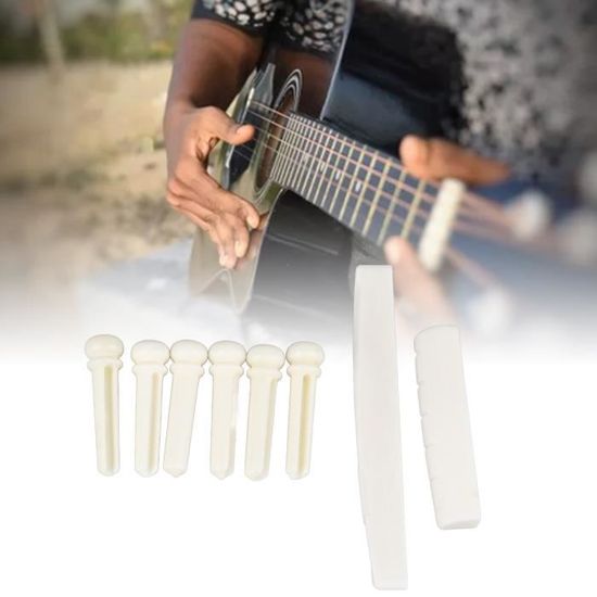 Jeu De 6 Selles De Chevalet Pour Guitare électrique - Alliage De Zinc, Noir Ou Argent - Améliore Le Maintien Et La Tonalité