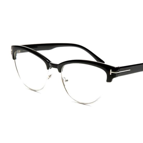 Lunettes Demi cadre Lunettes femmes mode noir Achat Vente