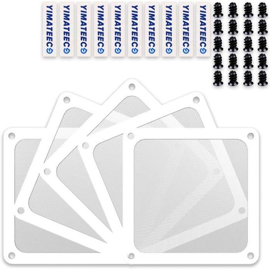 sourcing map 3Pcs Filtre à Poussière pour PC, 240x120mm, Cadre Magnétique en PVC, Couverture en Maille Anti-Poussière pour Ventilateurs de Boîtier d'Ordinateur, Enceintes, Noir
