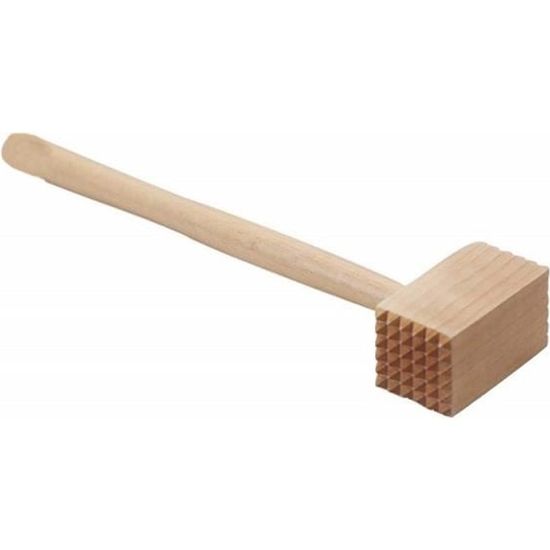 Marteau à Viande En Bois KitchenCraft - 31cm, Hêtre, Pour Escalopes Et Marinades