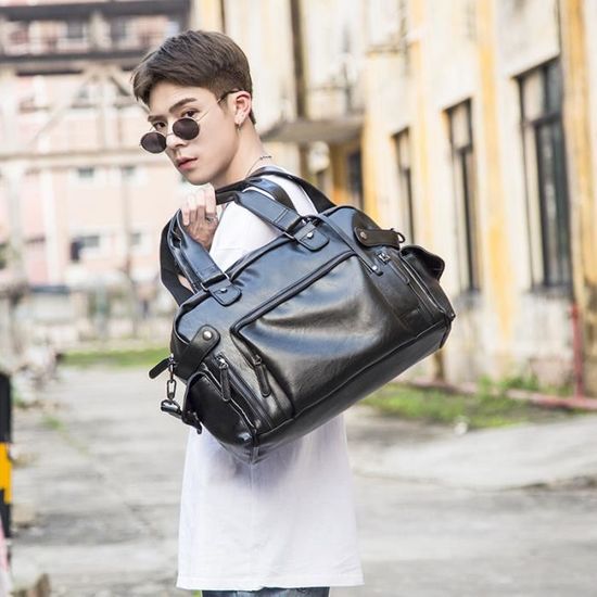 Sac Business Homme Sac Serviette en PU Cuir Sac Main Porte