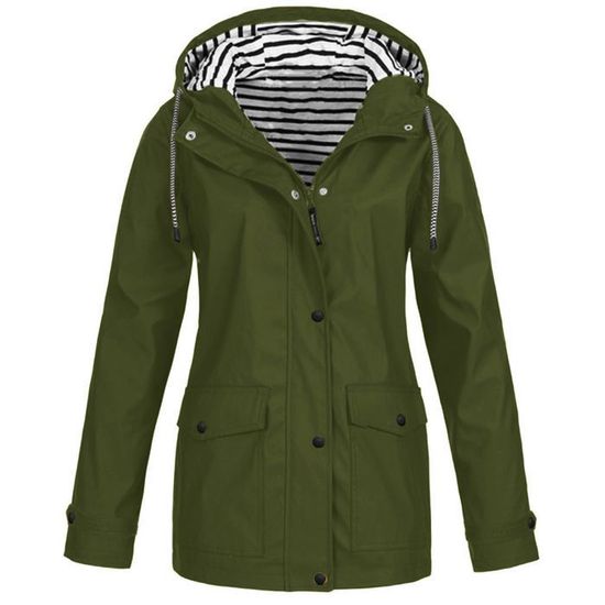 Veste De Pluie Femme Imperméable Et Respirante - Poncho à Capuche, Coupe-vent, Pour Rando, Voyage - 9