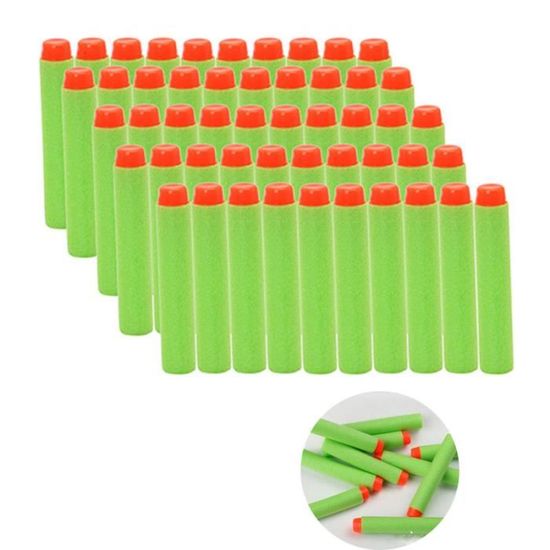 100 Fléchettes Nerf Recharge - Flèches Mousse Compatibles N-Strike Elite