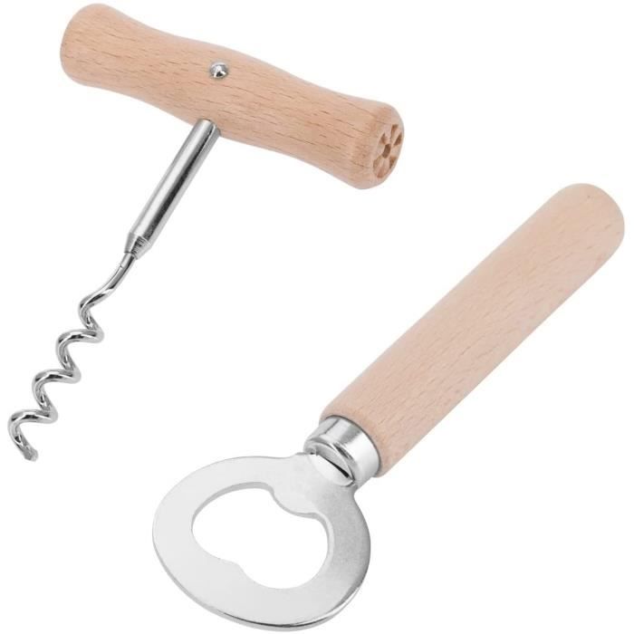 Tire-bouchon Décapsuleur Acier Inox - Noir CORKSCREW, Lame Outil