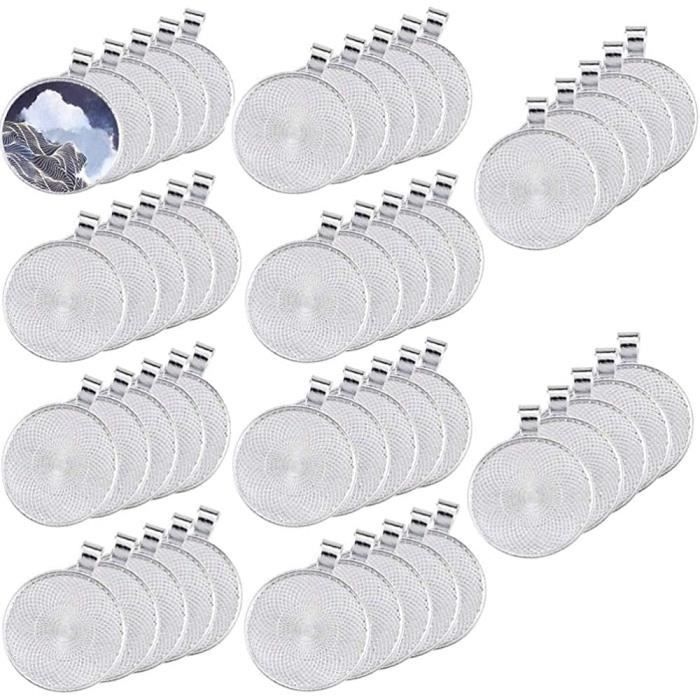 Nacre perlière Pendentif rond percé Marie 20mm