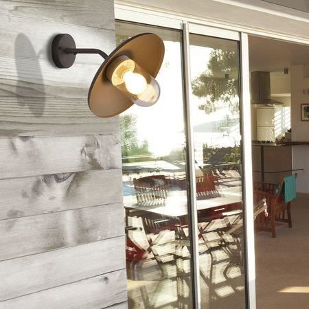 Applique acier rouille e27 30,5 Rouille