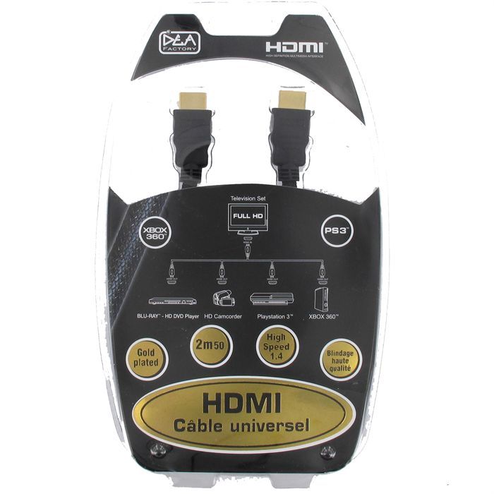 CABLE HDMI PS3/X360 DEA FACTORY / ACCESSOIRE MULTI Cdiscount Jeux vidéo