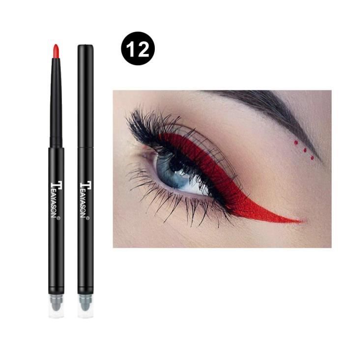 EYELINER Cosmétique Glitter Eye Shadow Lip Liner Eyeliner Crayon Stylo Maquillage 12 Couleurs ZZP80904826L_Ion