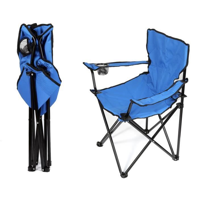 MIXMEST^ Chaise Pliable - Camping - Pêche - Jardin Chaise - Multi-Fonction - Bleu