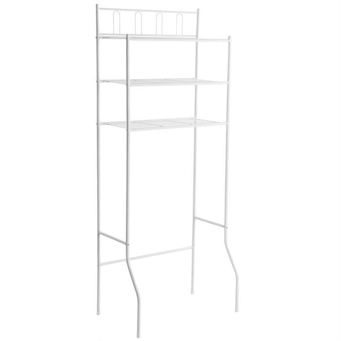 Support de rangement pour toilettes Etagères de toilette Organiseur de rangement (blanc)--FAC