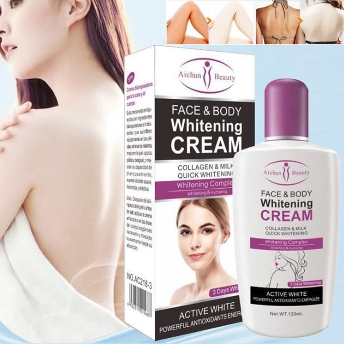 Crème Blanchissante Peau Noire éclaircissante Visage et Corps,Pied et Mains Whitening Cream Pour Aisselles Cou Dos,Coudes et Genou