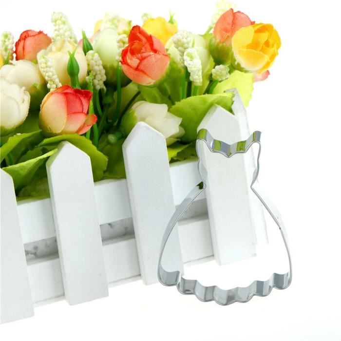 1 pièces gateau patisserie emporte-pièce moule métal Fondant gâteau Biscuit moule mariage robe de soirée Cupcake cuisine outil