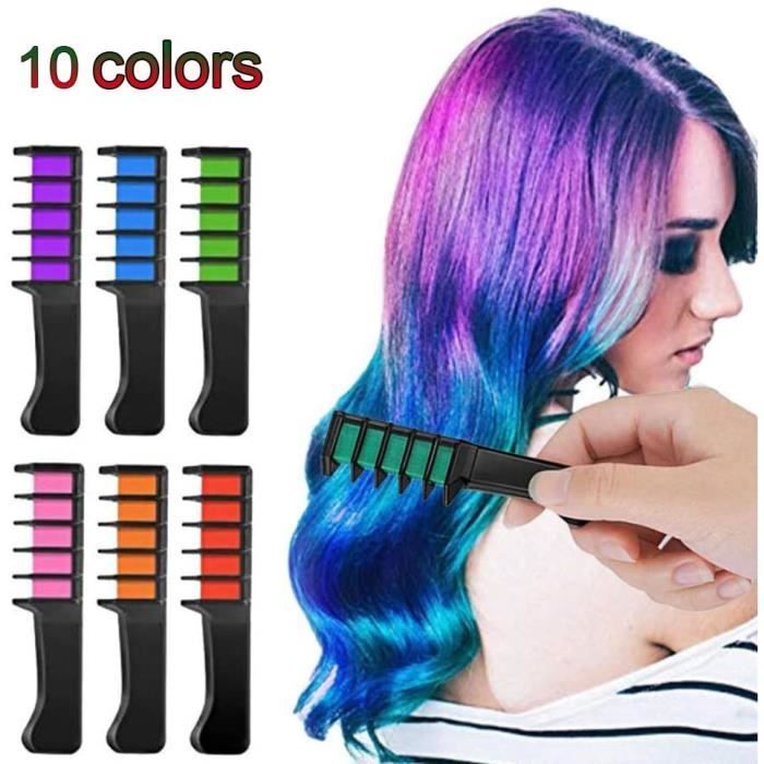 Coloration semi-permanente YB-DD Peigne Craie Cheveux temporaire Couleur des Cheveux Crème Lavable Cheveux Colorant Coul 828091