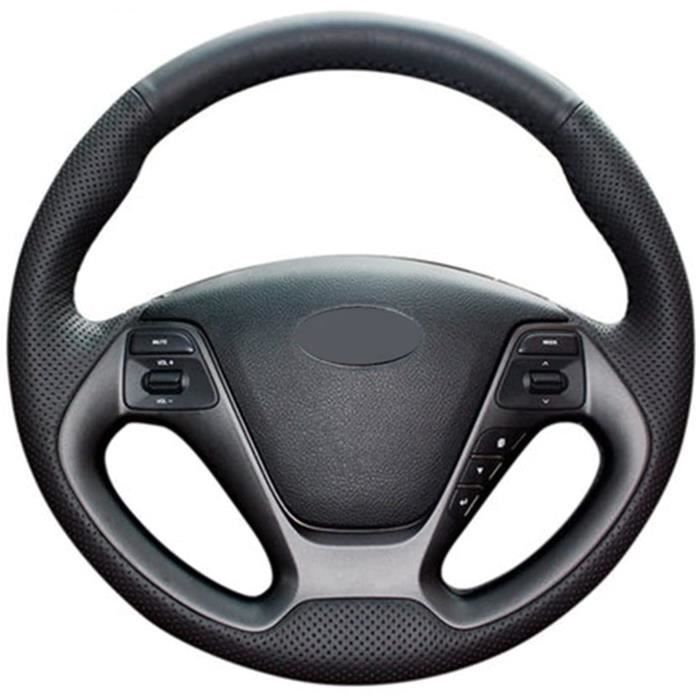 Voiture Caches De Volant Couvercle De Volant en Cuir Artificiel pour KIA K3 2013 K3S 2014 pour K2 Rio 2015 2016 pour CEED 2012-201