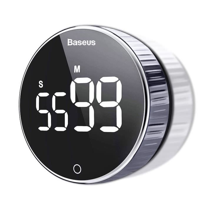 Baseus minuteur LED numérique magnétique électronique compte à rebours