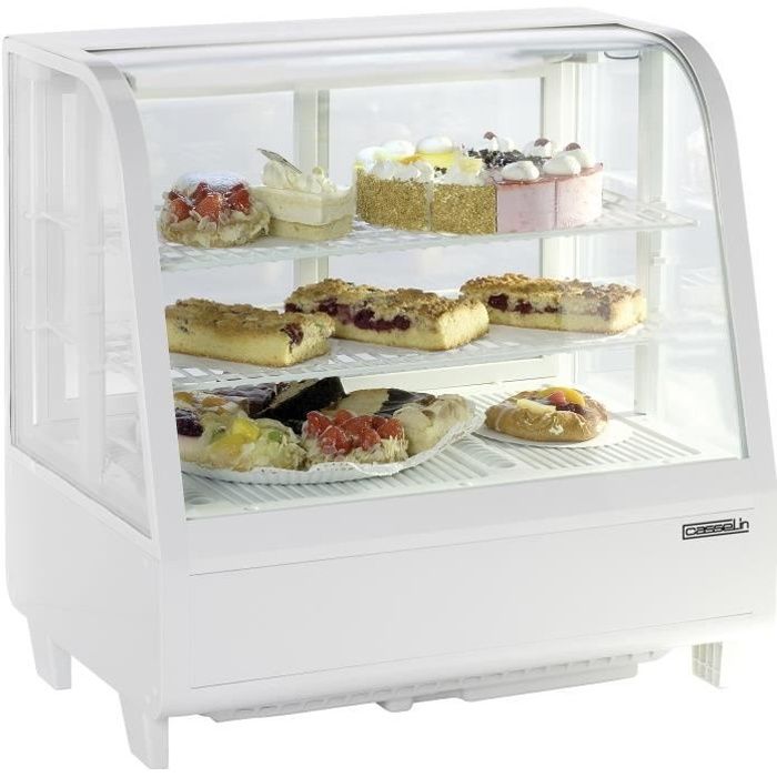Vitrine Réfrigérée Patisserie à  Poser - 100 litres Blanche - Casselin