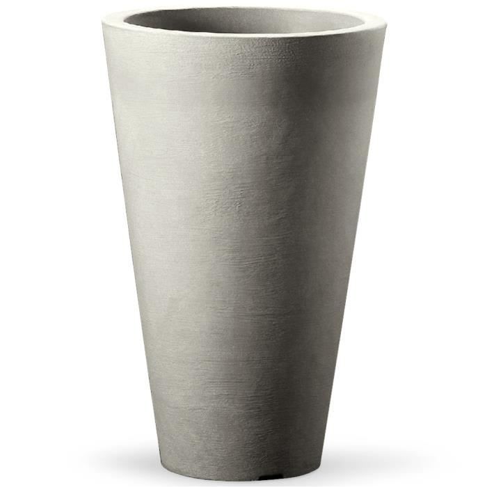 Pot de fleurs, bac à fleurs 40x70cm gris Capri pour jardin balcon véranda
