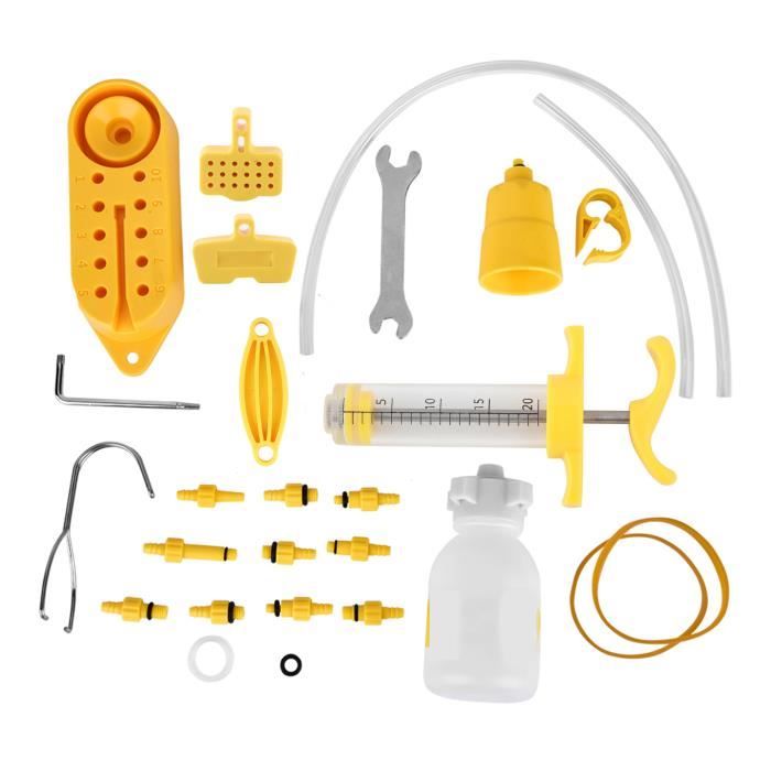 GOTOTOP outil de purge de vélo Kit d'outils de réparation de purge d'huile minérale de frein à disque de vélo hydraulique