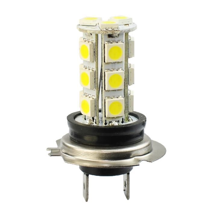 1 Ampoule LED H7 12V 4,32W 18 leds SMD5050 blanc