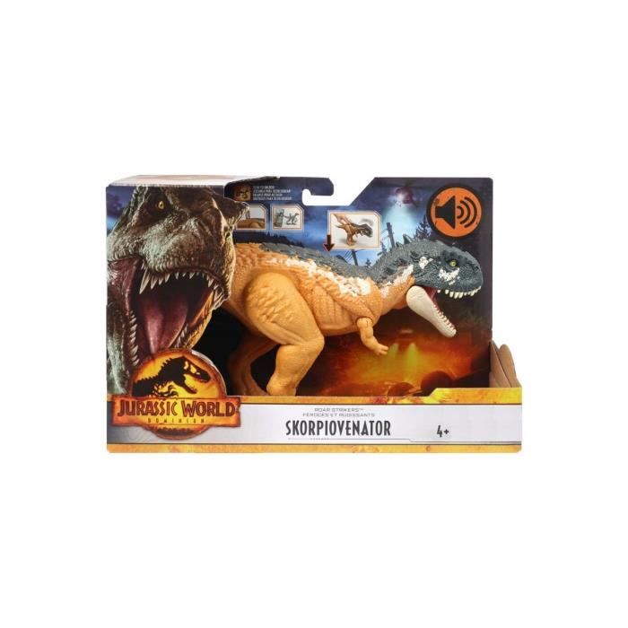 Dinosaure Brun Skorpiovenator 34 cm Articule Et Sonore Jurassic World Dino Attaque Animaux Prehistorique