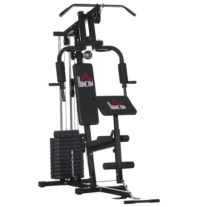Station de musculation complè 135x103x210cm Noir