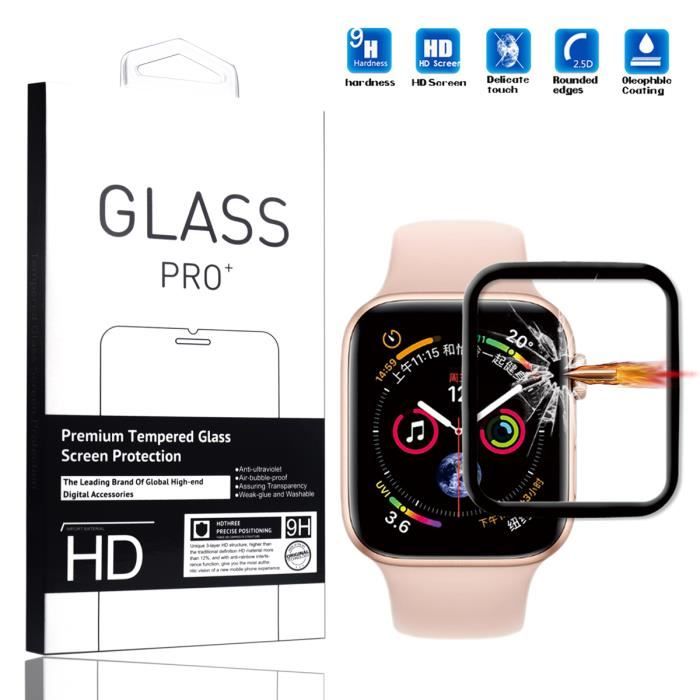 Pour Apple Watch Series 4 40mm Verre Trempé Couverture Complète [1 Pièces] Protecteur Protection Ecran Apple Watch 40mm Series 4