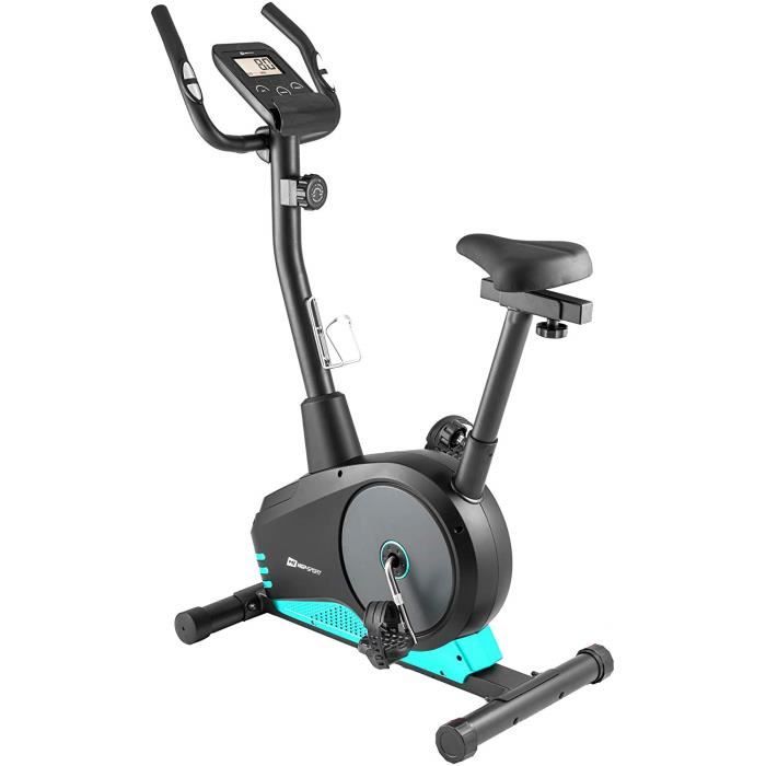HOP-SPORT Vélo d'appartement magnétique, Masse d'inertie 9 kg, Vélo fitness HS-2080 Spark, 8 Niveaux de résistance, Max. 120 kg