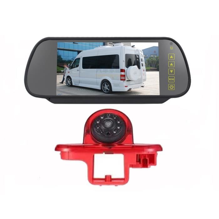 HD IR Night Vision 3ème feu stop Caméra de recul Caméra de recul étanche + Moniteur de recul arrière de 7,0 pouces pour Trafic (20
