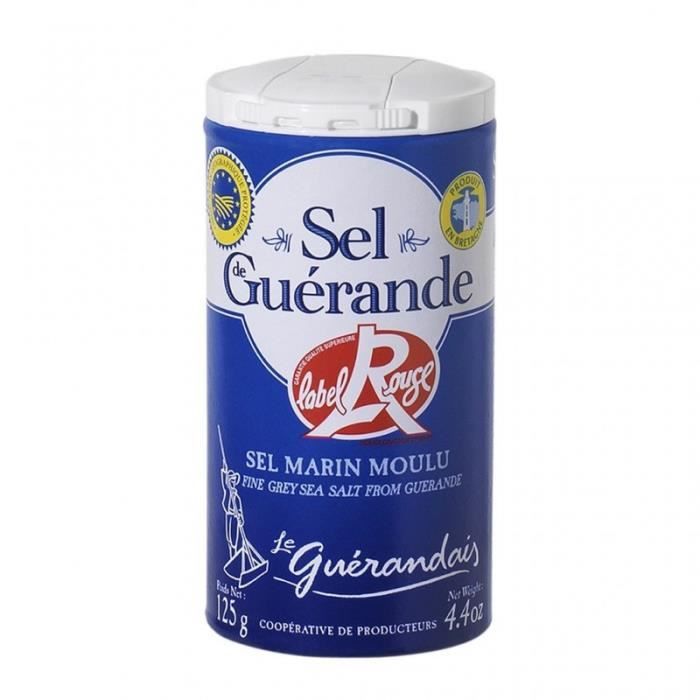 Le Guérandais Label Rouge Sel Marin Moulu 125g (lot de 3)
