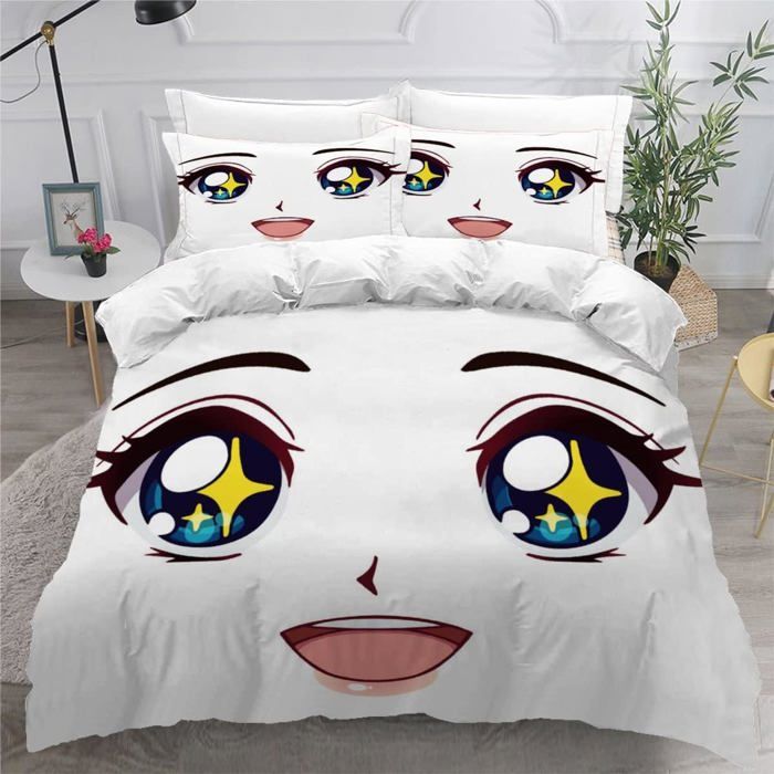 Housse De Couette 140X200Cm Enfant Parure De Lit Anime Japonais Manga ...