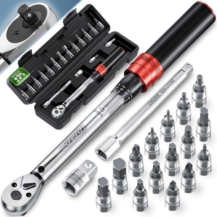 Coffret Clé Dynamométrique Wera Click-Torque A 6 - 2,5 à 25 Nm - 20 Pièces - Neuf