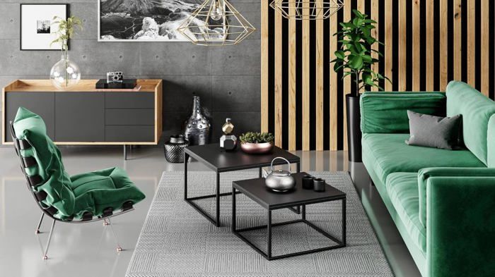 Table Basse Rectangulaire HOMCOM Style Industriel - Plateau Bois 100x60x50 Cm Noir