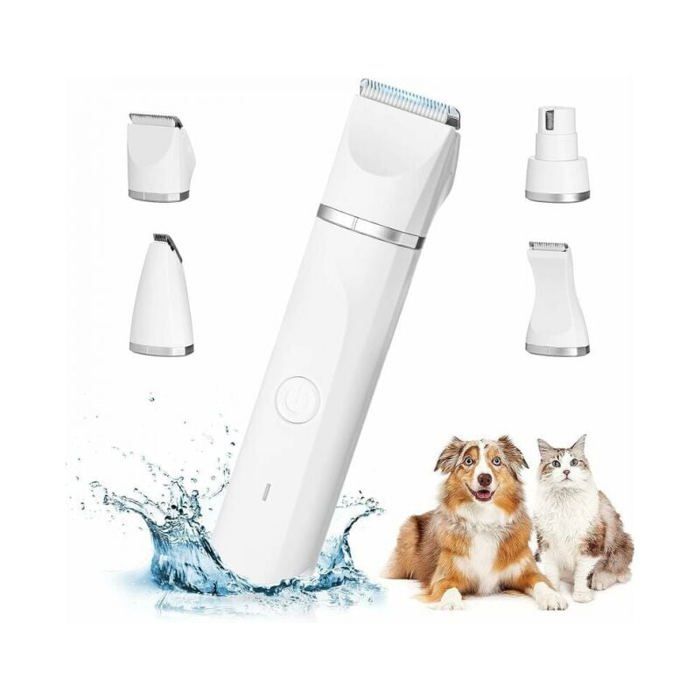 Comparer les prix de Tondeuse professionnelle 4 en 1 pour animaux silencieuse tanche IPX7 sans fil rechargeable via USB pour couleurs mul ABRI DE JARDIN